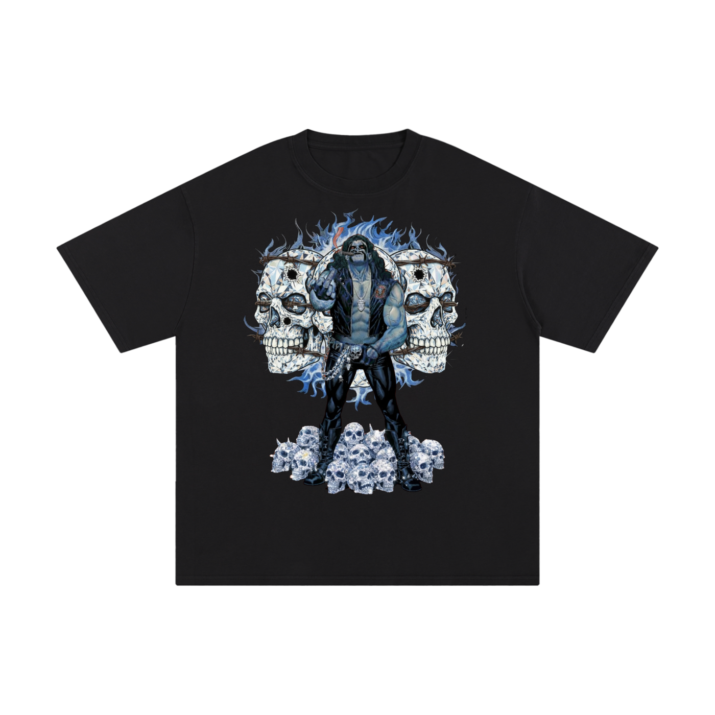 Lobo skulls and diamonds tee