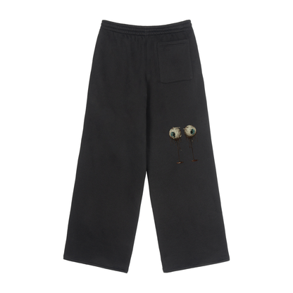 Fleece Drawstring Straight-Leg Sweatpants
